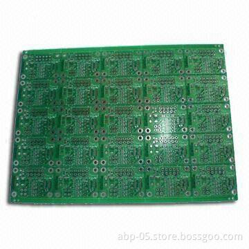 4 Layers PCB with Green Solder Mask, Made of High-temperature FR4/FR5